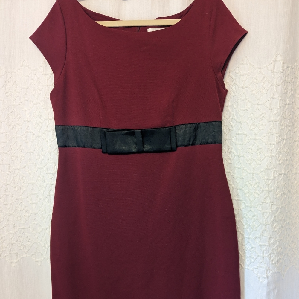 Isaac mizrahi for target burgundy holiday dress - Picture 3 of 6